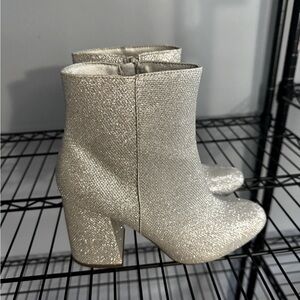 Silver sparkly bootie